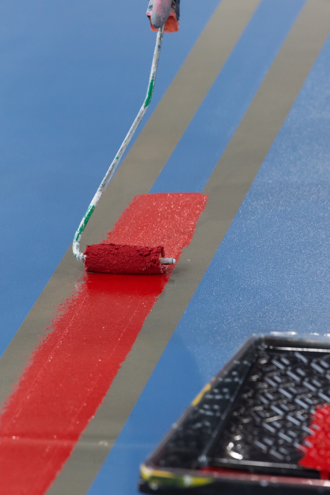 Line Marking on New Sport Floors2